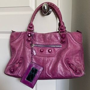 Part Time Magenta Leather Satchel